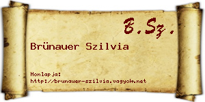 Brünauer Szilvia névjegykártya